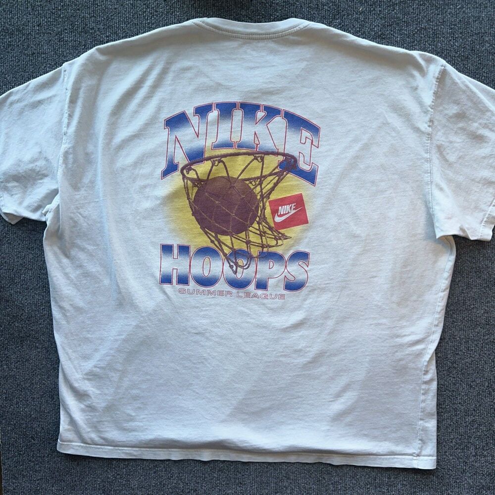 Vintage Nike Hoops Summer League Loose Fit XXL Mens T Shirt Graphic Tee Nba